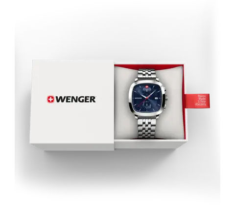 Wenger Vintage Classic Men's Watch Blue Dial Chronograph 01.1933.103