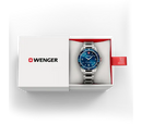 Wenger Executive Men's Watch Silver Blue Dial 01.2031.103 Wenger