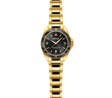 Wenger Executive Men's Watch Gold Black Dial 01.2031.107