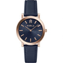 Furla Minimal Watch Ladies Blue Leather WW00003004L3
