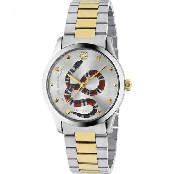 Gucci G-Timeless Watch Men’s Two Tone Snake Motif YA1264075