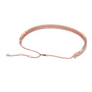 Round Double Row Diamond Tennis Bracelet