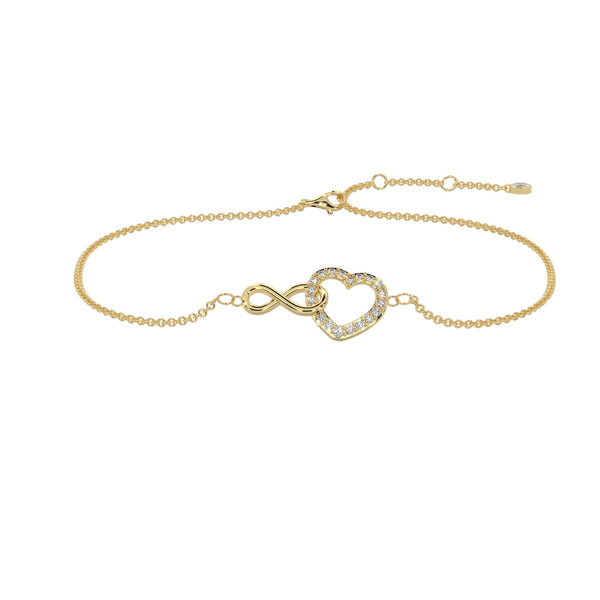 Infinity Heart Pavé Diamond Bracelet