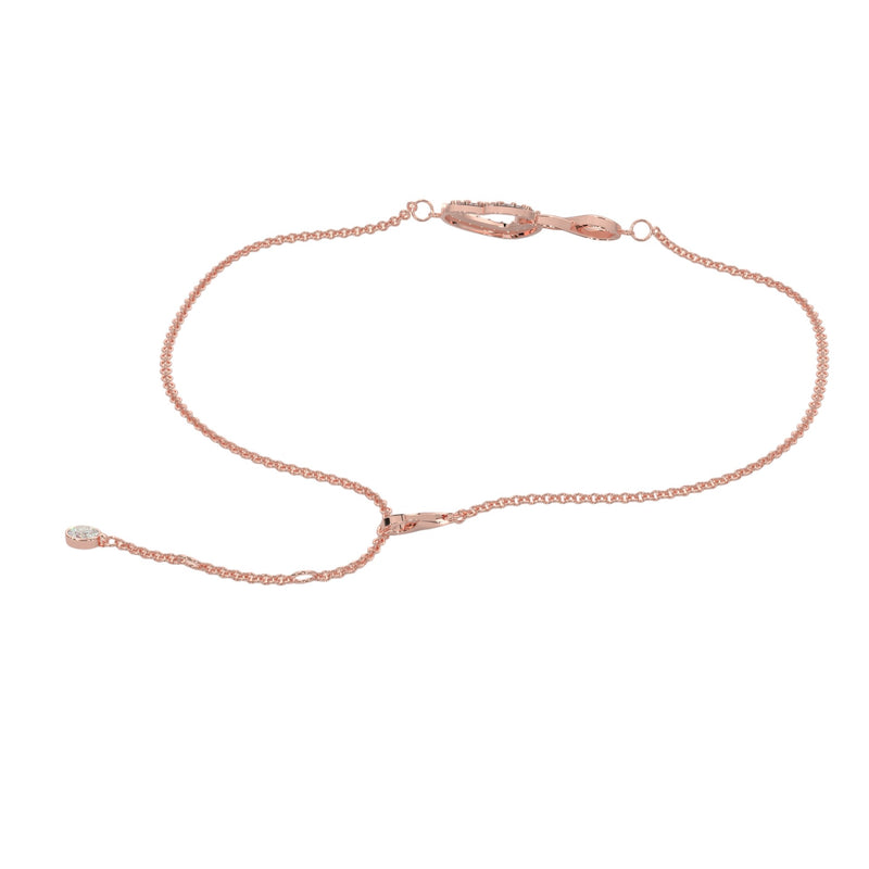 Infinity Heart Pavé Diamond Bracelet