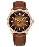 Zorbello M1 Watch Men's Automatic Leather Brown / Rose Gold ZBAE001 Zorbello