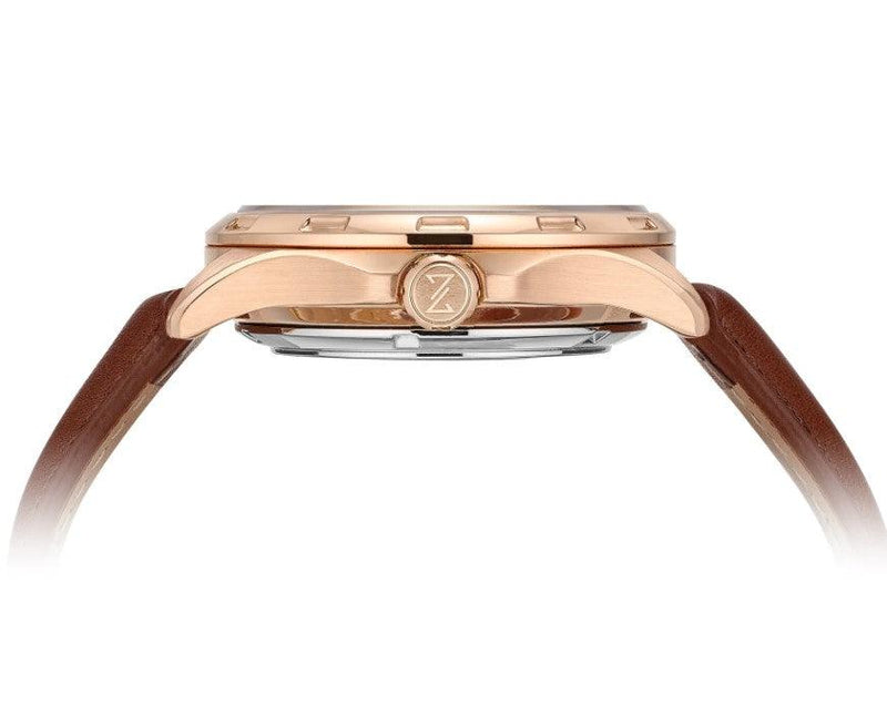 Zorbello M1 Watch Men's Automatic Leather Brown / Rose Gold ZBAE001 - WatchStatus Ltd