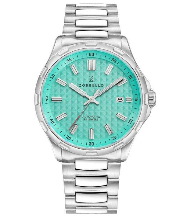 Zorbello M1 Watch Automatic Silver / Tiffany Blue ZBAE003 - WatchStatus Ltd