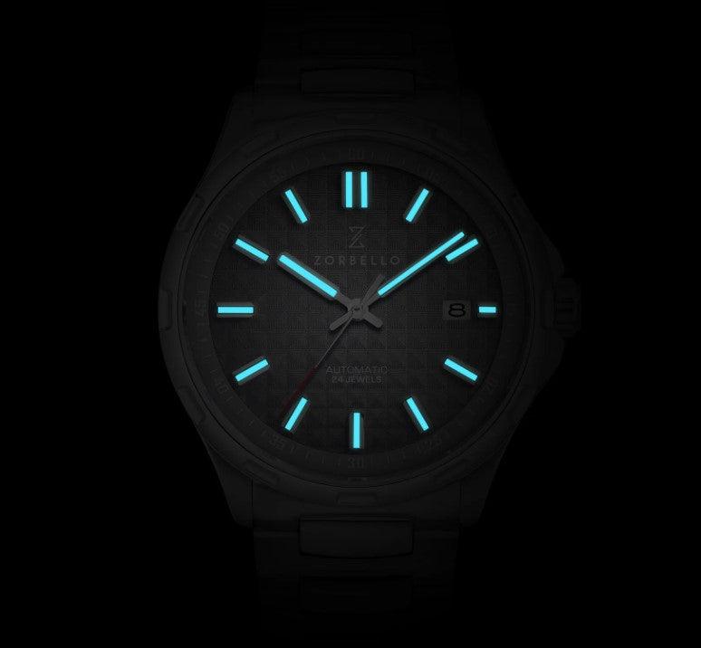 Zorbello M1 Watch Men's Automatic Silver / Grey ZBAE004 - WatchStatus Ltd