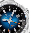 Zorbello G1 GMT Watch Men's Automatic Silver / Blue ZBAF005 Zorbello