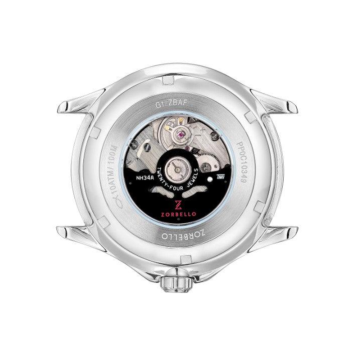 Zorbello G1 GMT Watch Men's Automatic Silver / Red ZBAF007 - WatchStatus Ltd