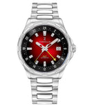 Zorbello G1 GMT Watch Men's Automatic Silver / Red ZBAF007 Zorbello