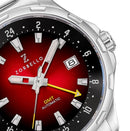 Zorbello G1 GMT Watch Men's Automatic Silver / Red ZBAF007 Zorbello