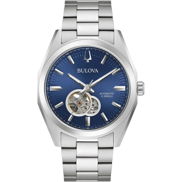 Bulova Surveyor Men's Watch Heartbeat Blue Automatic 96A275