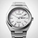 Citizen Men's Zenshin Super Titanium White Eco-Drive Watch AW0130-85A Citizen