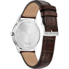 Men's Silver Eco-Drive Leather Watch AW1780-25A Citizen