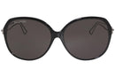 Balenciaga BB0058SK-001 Ladies Oval Black Sunglasses - WatchStatus Ltd