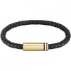 BOSS Jewellery Ares Single Men's Bracelet Black Leather 1580624 BOSS