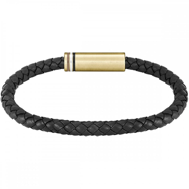 BOSS Jewellery Ares Single Men's Bracelet Black Leather 1580624