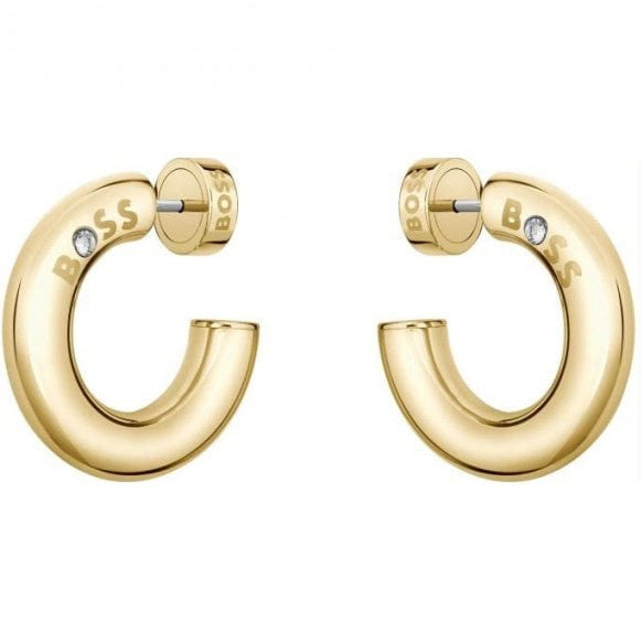 BOSS Jewellery Live Ladies Gold Hoop Earrings 1580690