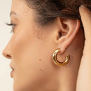 BOSS Jewellery Live Ladies Gold Hoop Earrings 1580690 BOSS