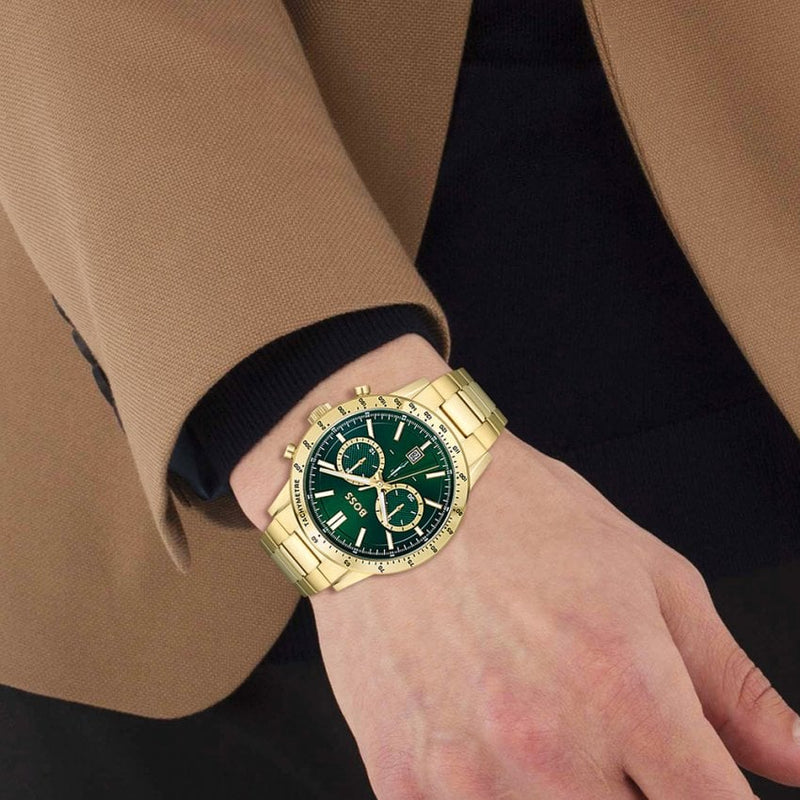 BOSS Allure Men's Green Gold Watch 1513923