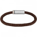 BOSS Jewellery Ares Single Men's Bracelet Brown Leather 1580623 BOSS