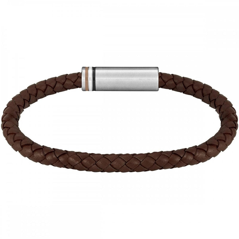BOSS Jewellery Ares Single Men's Bracelet Brown Leather 1580623