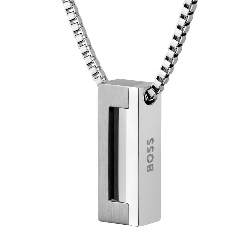 BOSS Jewellery Candor Men's Necklace Tag Silver 1580749