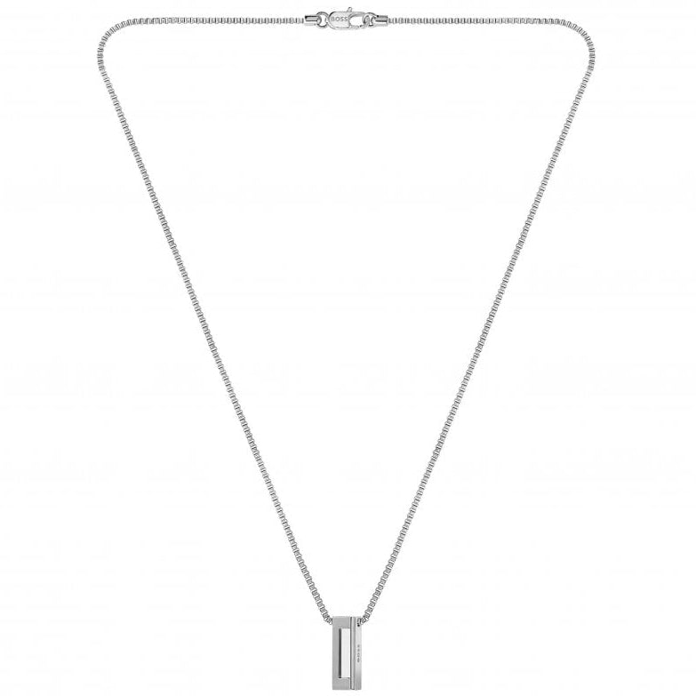 BOSS Jewellery Candor Men's Necklace Tag Silver 1580749
