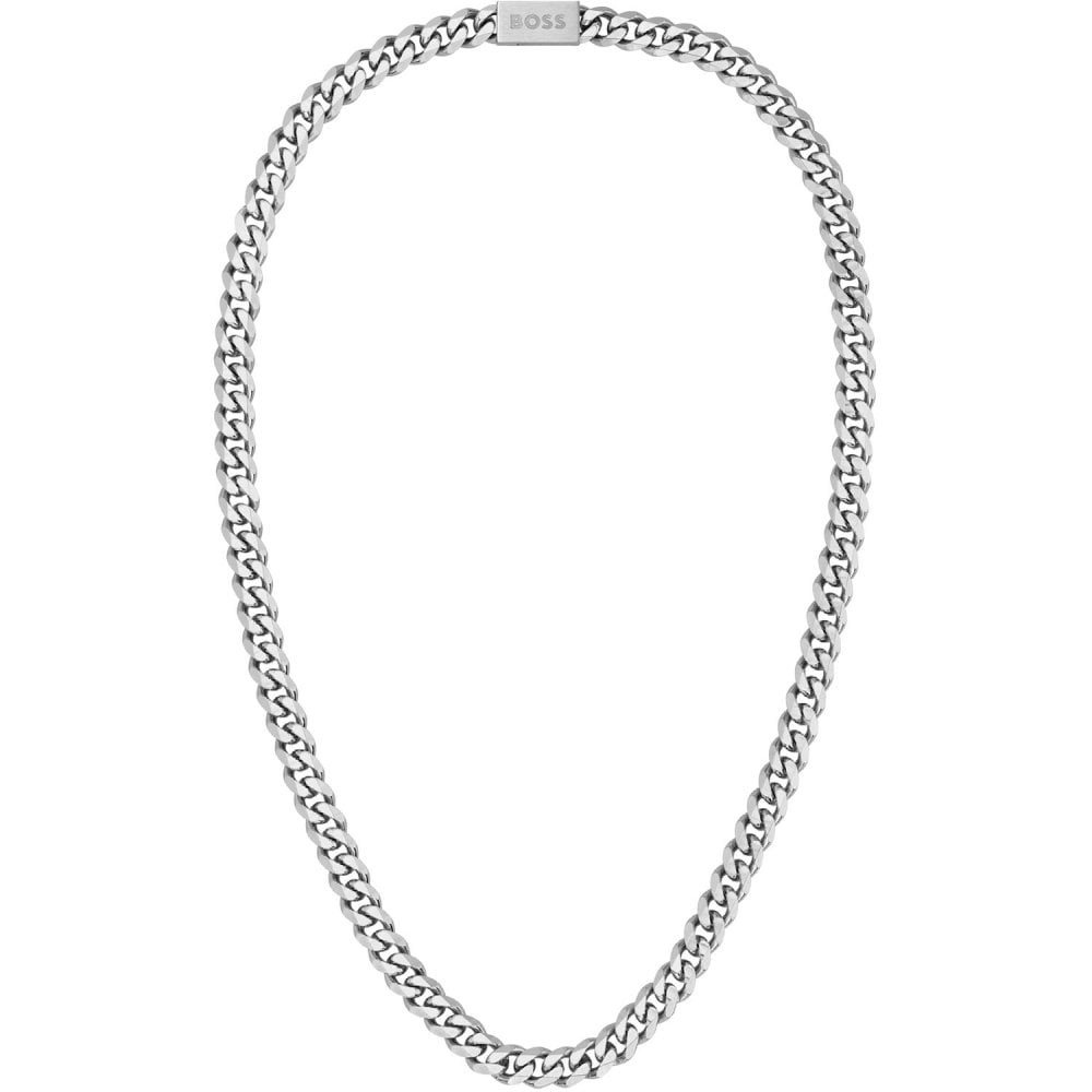 BOSS Jewellery Chain Link Men's Necklace Silver 1580142