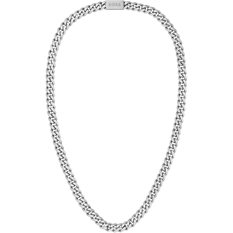 BOSS Jewellery Chain Link Men's Necklace Silver 1580142