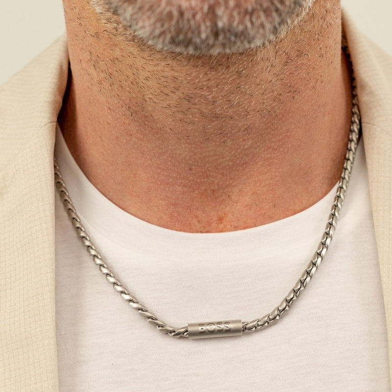 BOSS Jewellery Doran Men's Necklace Silver 1580693