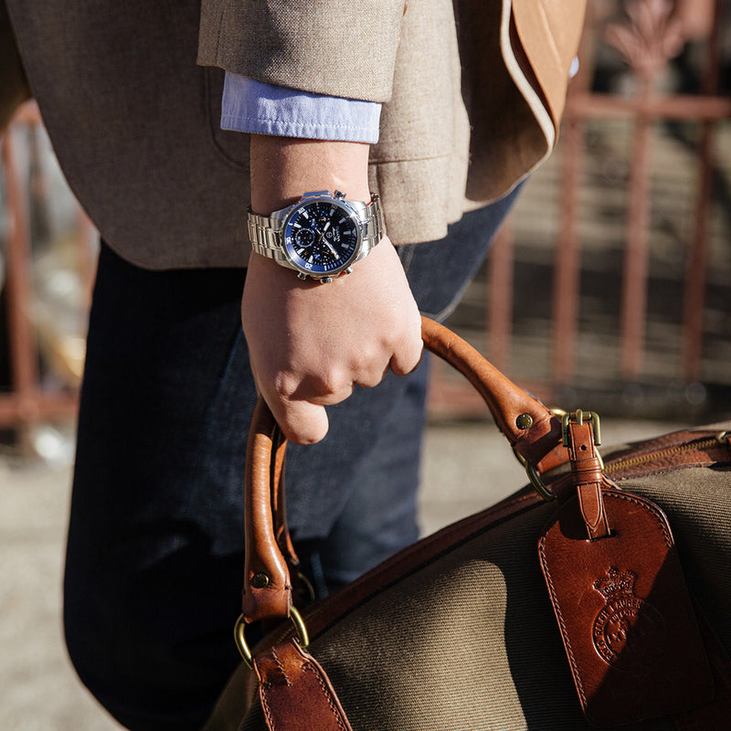 Bulova Marine Star Men's Watch Blue Chronograph 96B256