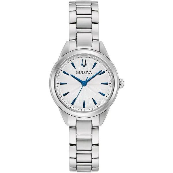 Bulova Sutton Ladies Watch Silver Blue 96L285