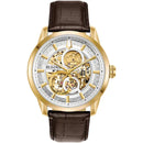 Bulova Sutton Men's Watch Skeleton Gold Automatic 97A138 Bulova