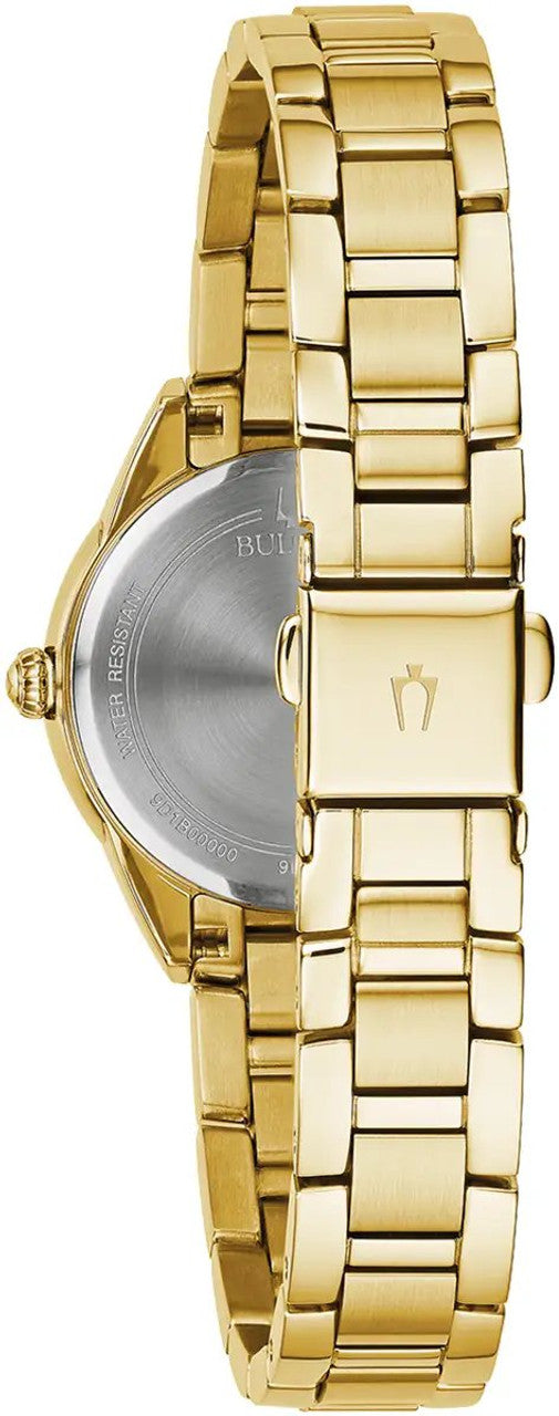 Bulova Sutton Ladies Watch Gold Diamond 97P150