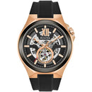 Bulova Maquina Men's Watch Rose Gold Black Skeleton 98A177