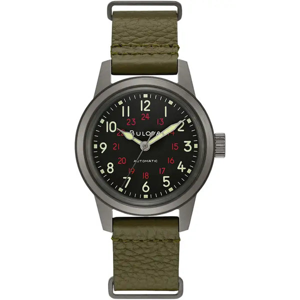 Bulova Hack Men's Watch Black Automatic 98A255