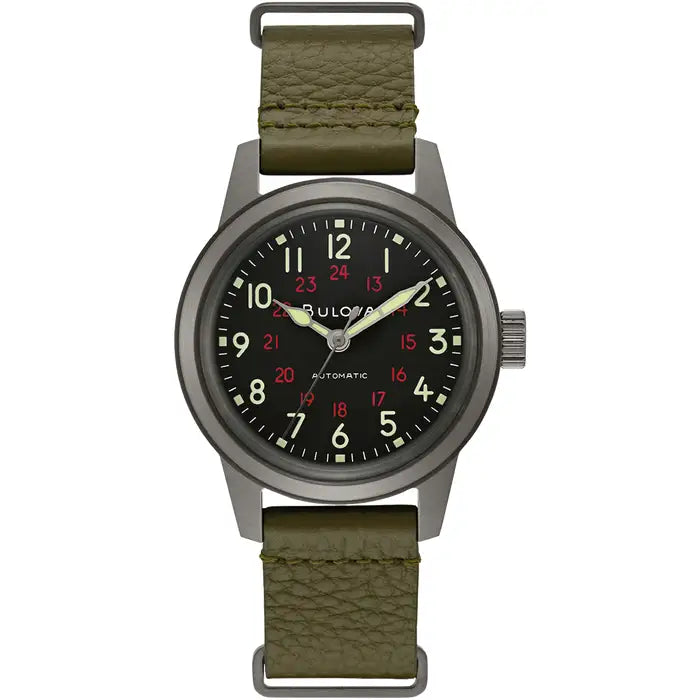 Bulova Hack Men's Watch Black Automatic 98A255