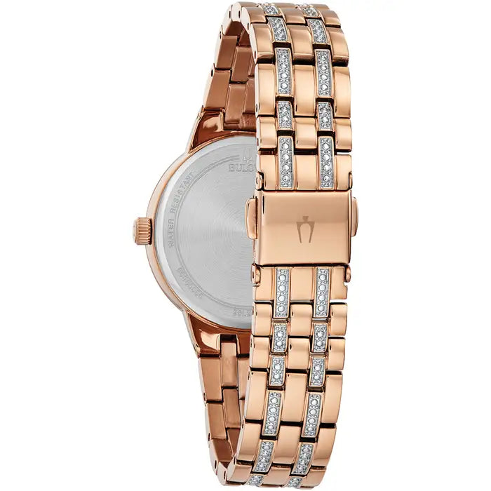 Bulova Phantom Ladies Watch Rose Gold Diamonds 98L266