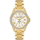 Bulova Marine Star Ladies Watch Gold Diamonds 98R235