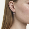 Chroma Heart Drop Earrings Pink Heart
