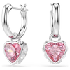 Chroma Heart Drop Earrings Pink Heart