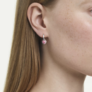 Chroma Heart Drop Earrings Pink Heart
