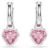 Chroma Heart Drop Earrings Pink Heart