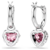 Chroma Heart Drop Earrings Pink Heart