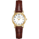 Citizen Ladies Gold Date Strap Eco-Drive Watch EW1272-01A Citizen