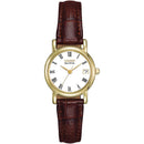 Citizen Ladies Gold Roman Date Strap Eco-Drive Watch EW1272-01B Citizen
