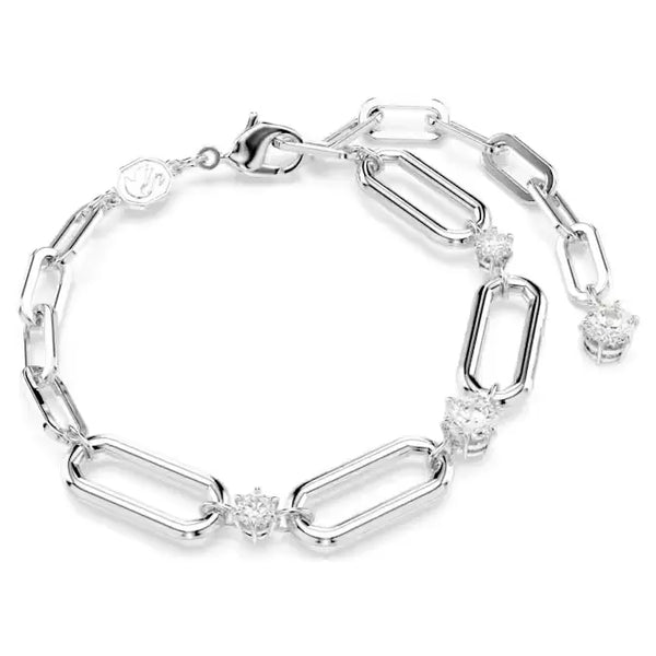 Swarovski Constella Paperclip Bracelet Round Cut Silver 5683353