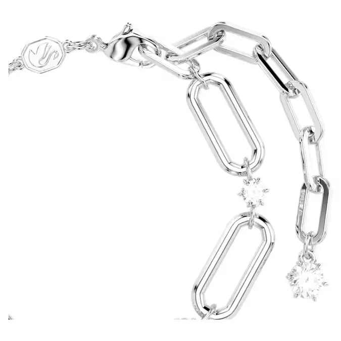 Swarovski Constella Paperclip Bracelet Round Cut Silver 5683353